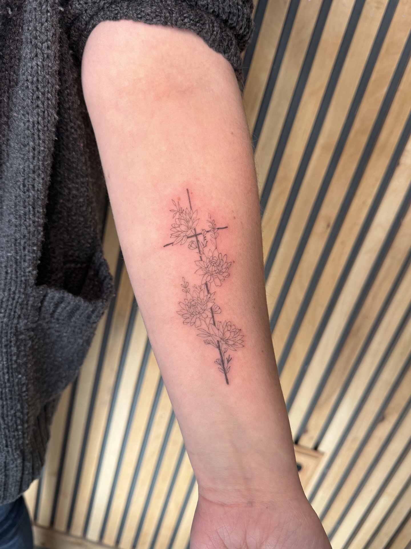 Floral Cross Vine Tattoo cross tattoos ideas for women tattoo