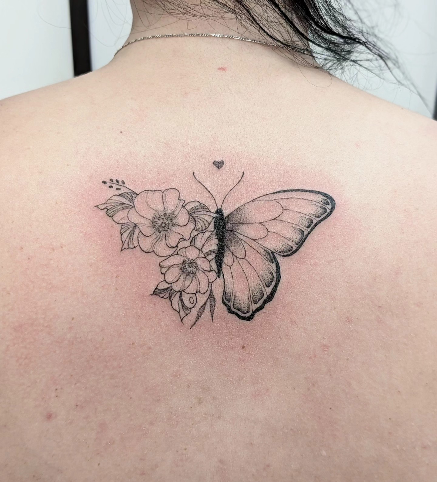 Red Rose Half Butterfly Half Flower Tattoo half butterfly half flower tattoos tattoo