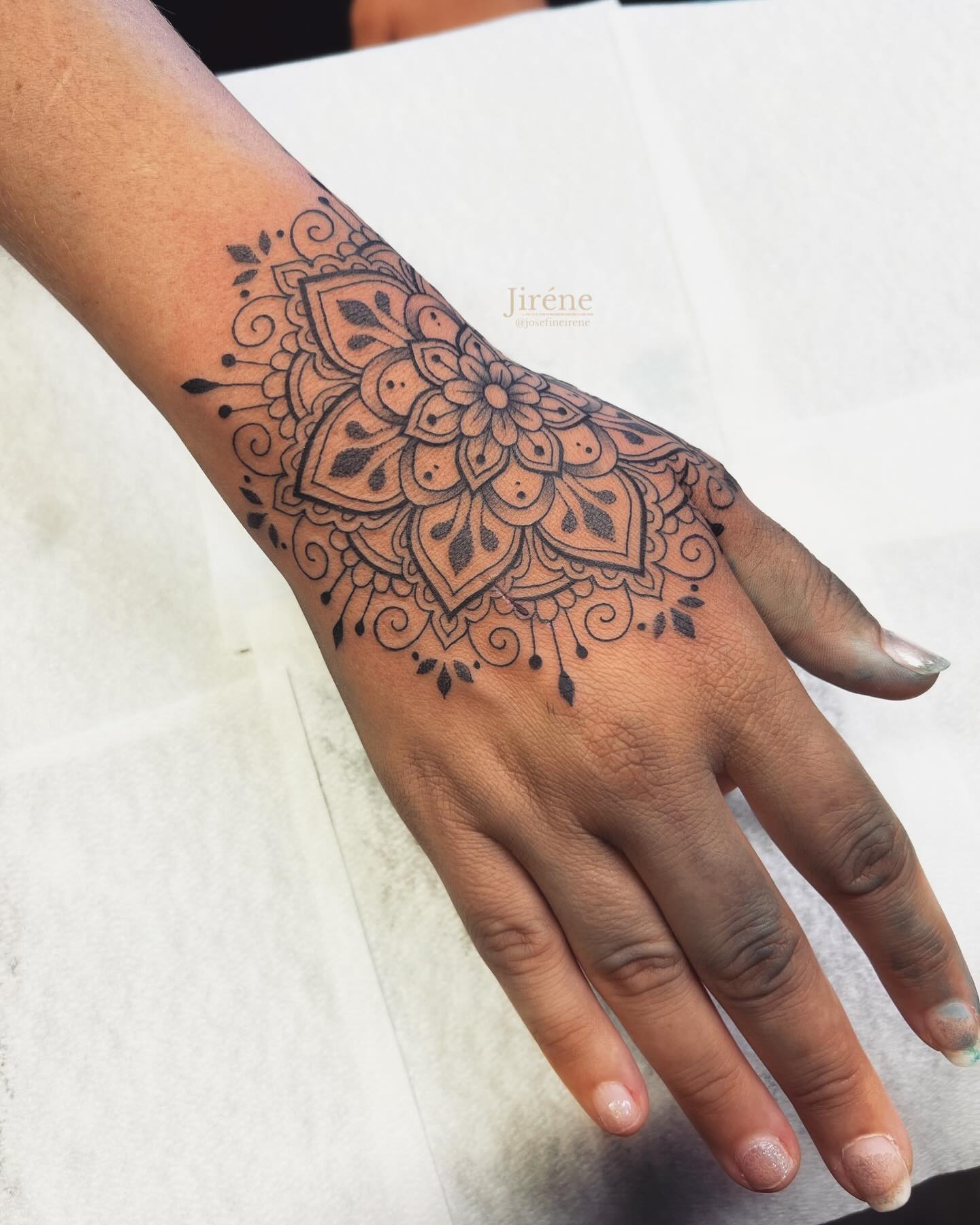 Floral Hand Mandala Tattoo mandala tattoo ideas tattoo