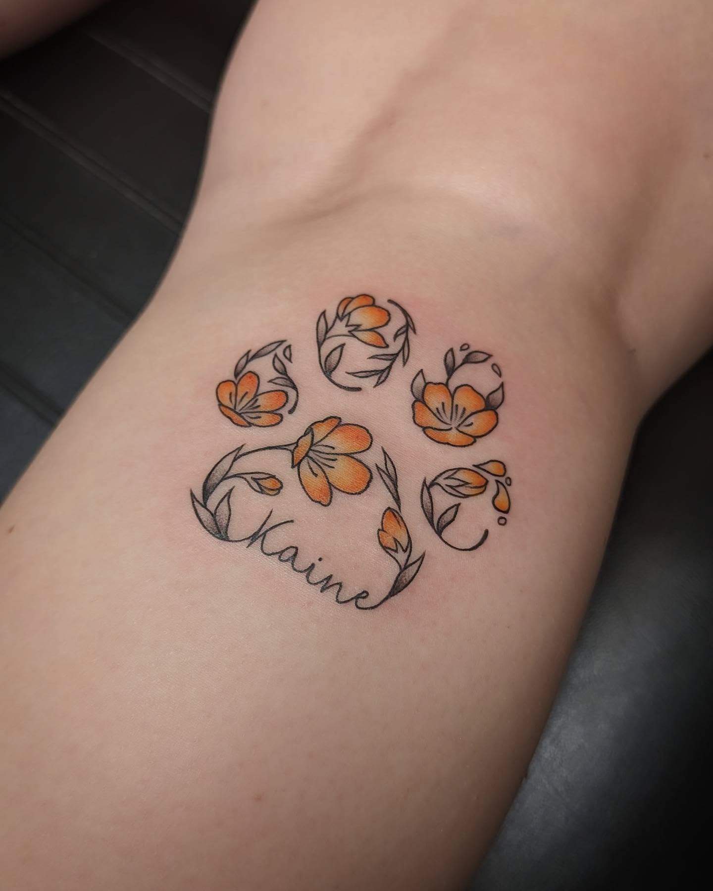 Realistic Pawprint Impression Tattoo pawprint tattoo ideas tattoo