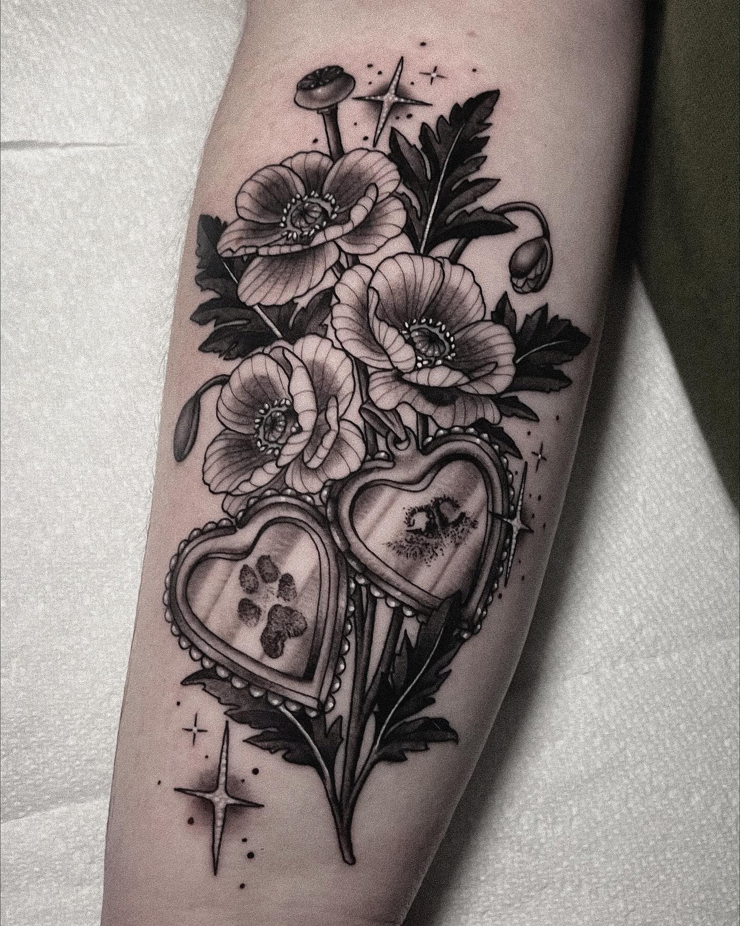 Heart Locket Anklet Tattoo