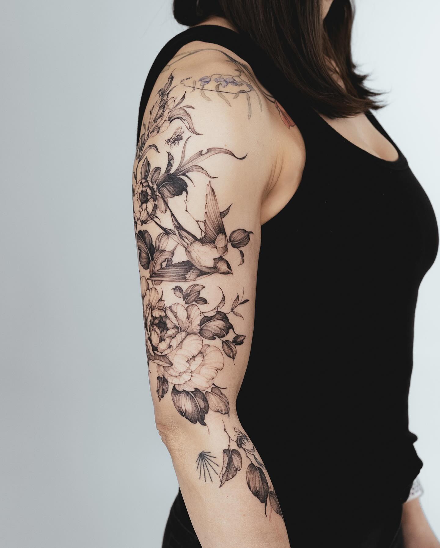 Cherry Blossom Tassel Tattoo