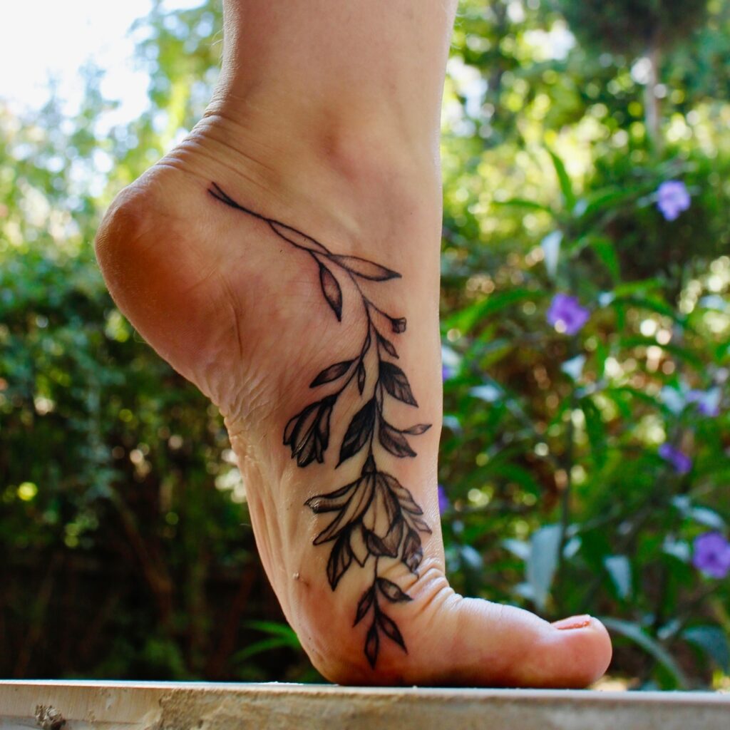 Ornamental Mandala Foot And Ankle Tattoo