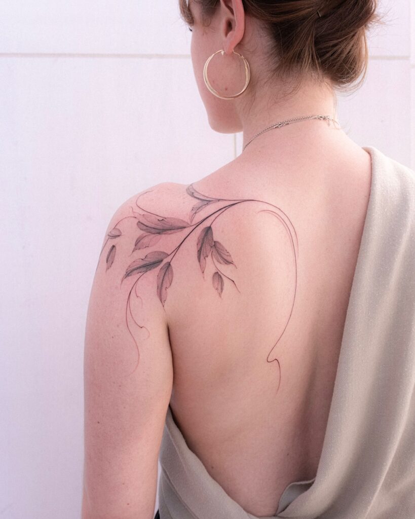 Minimalist Star Shoulder Tattoo