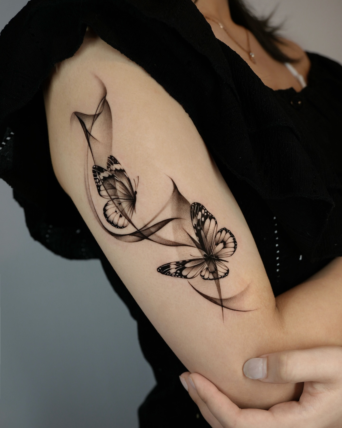 Wildflower Bouquet And Honeybee Tattoo