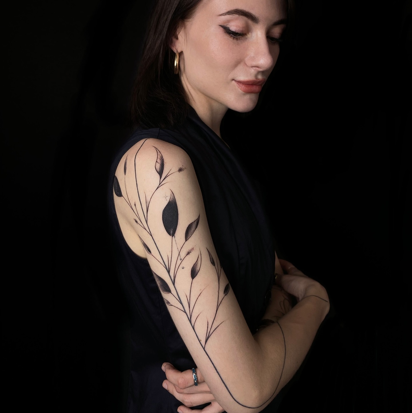 Flowing Leaf Vine Arm Tattoo nature tattoos for women tattoo