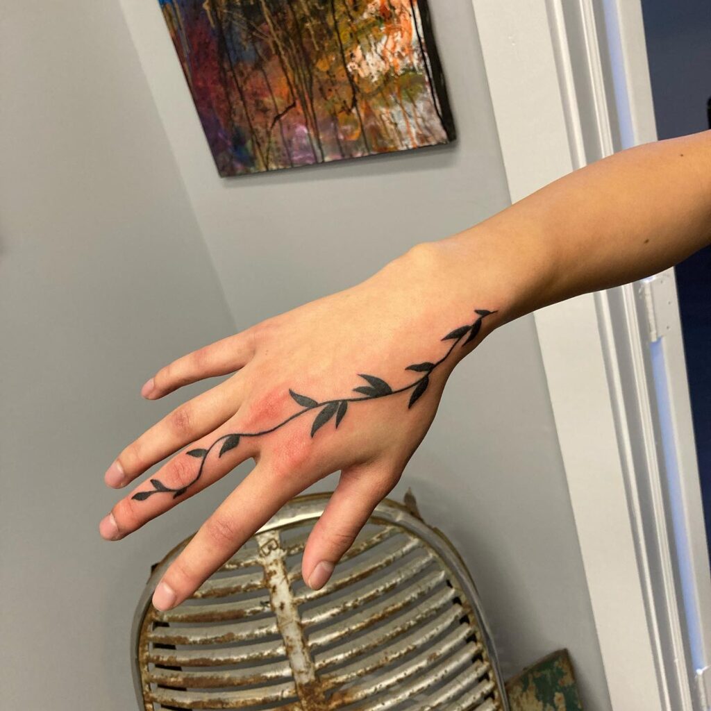 Playful No Smiley Finger Tattoo