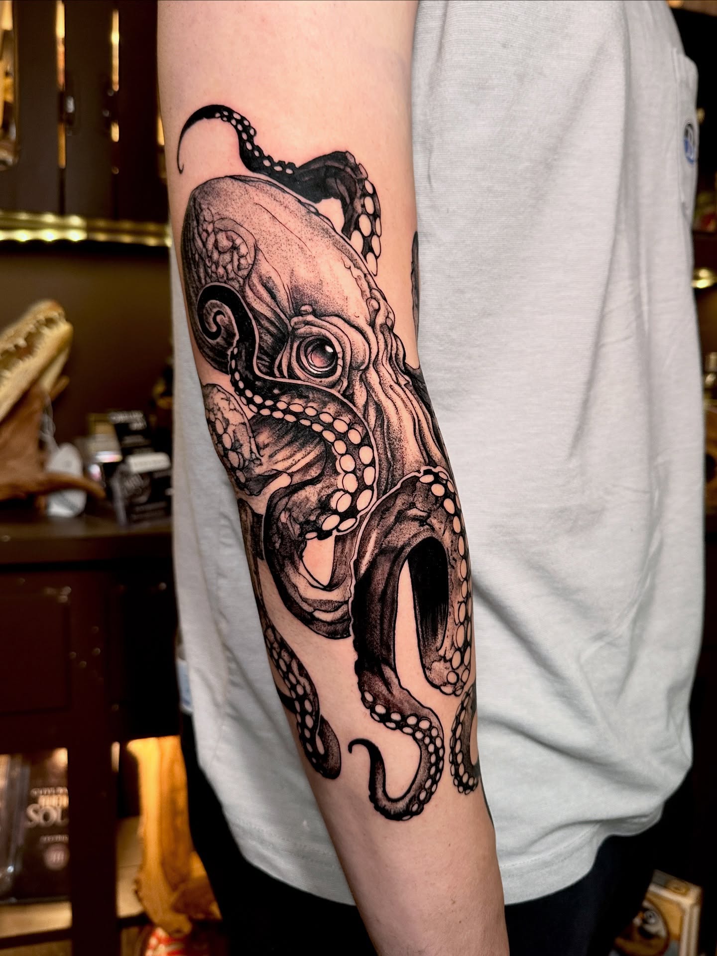 Deep Sea Octopus Tattoo with Hyper-Real Detail octopus tattoos tattoo