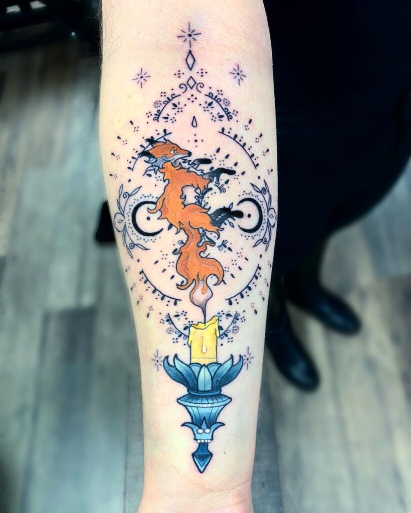 Ornamental Forearm And Hand Tattoo