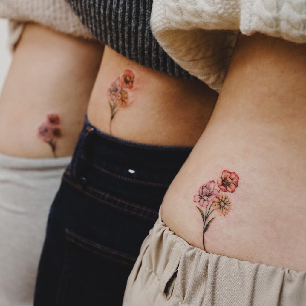 Heartbeat And Hearts Trio Tattoo