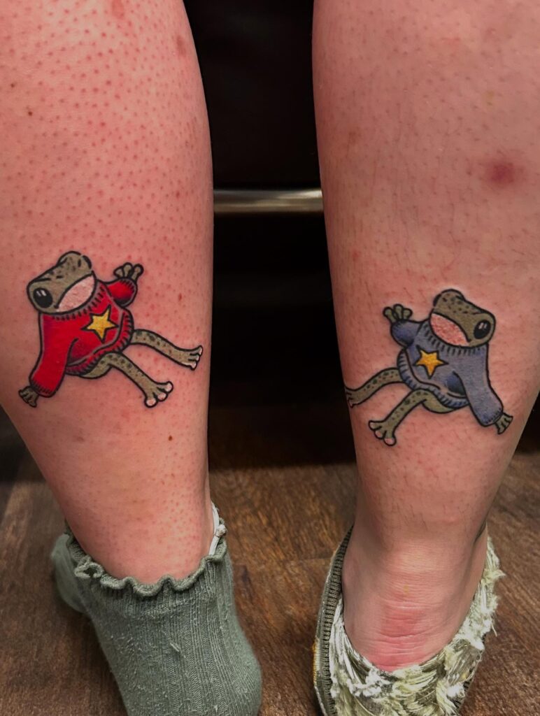 Funny Homer and Bart Meme Matching Tattoos silly matching tattoos tattoo