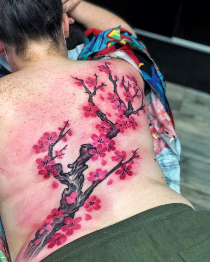 Full Back Cherry Blossom Tree Tattoo cherry blossom tattoo ideas tattoo