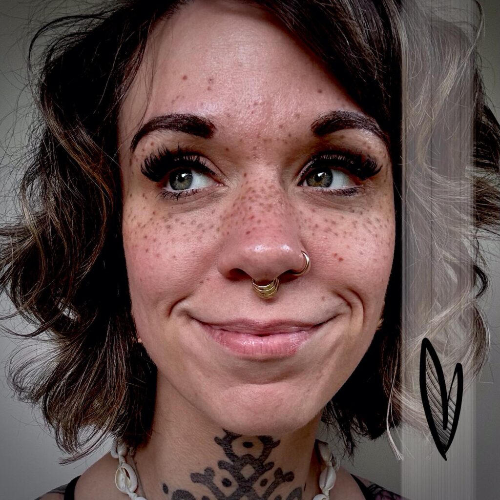 Fresh Light Red Freckles Tattoo With Soft Placement