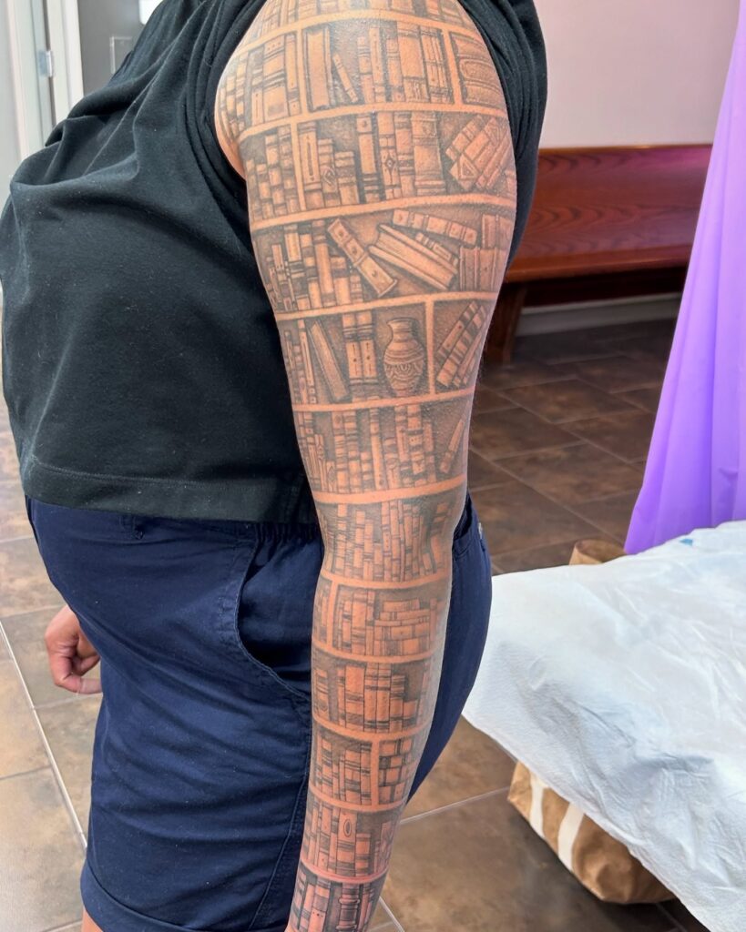 Grand Library Hall Sleeve Tattoo
