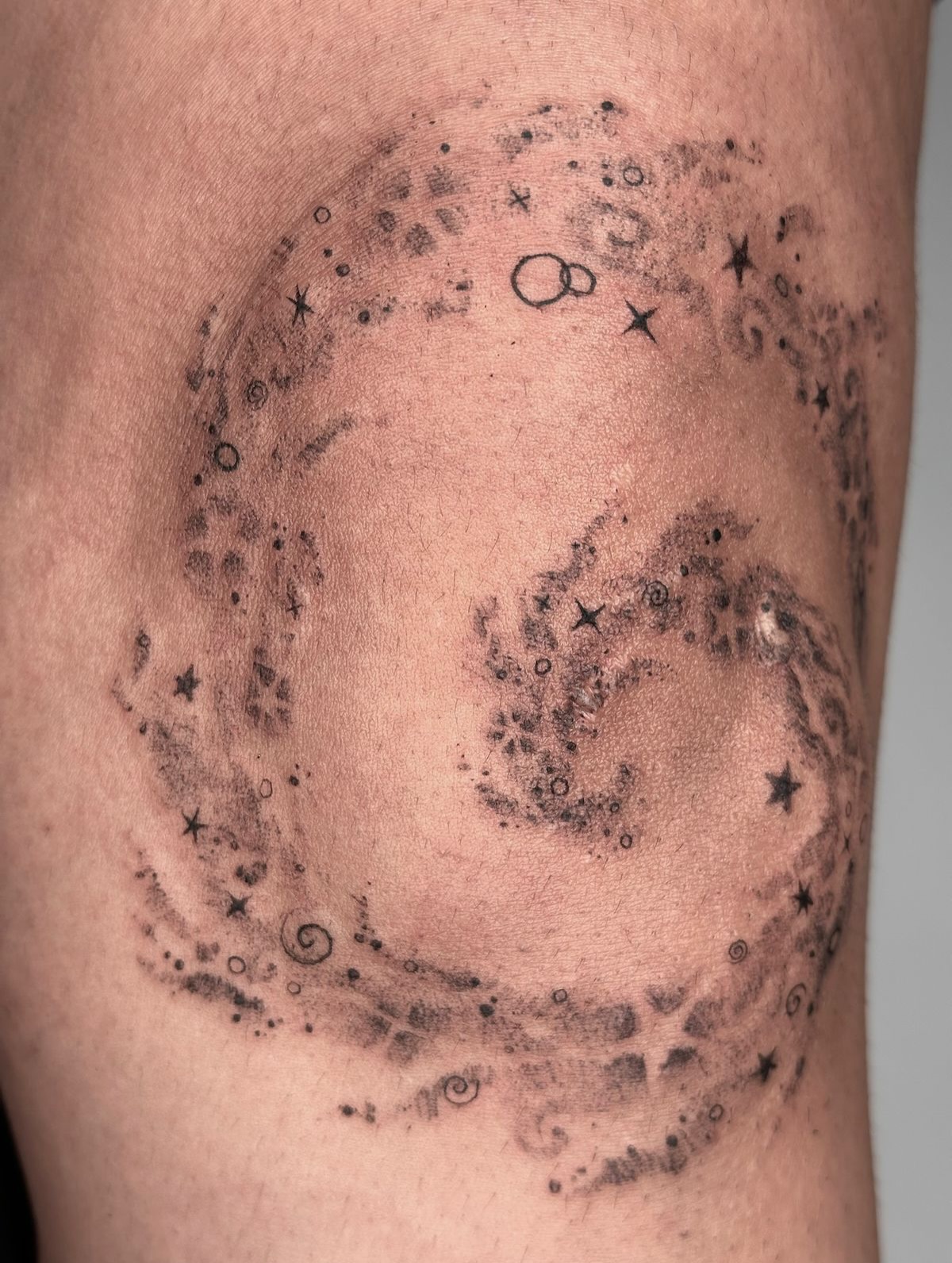 Abstract Spiral Galaxy Tattoo