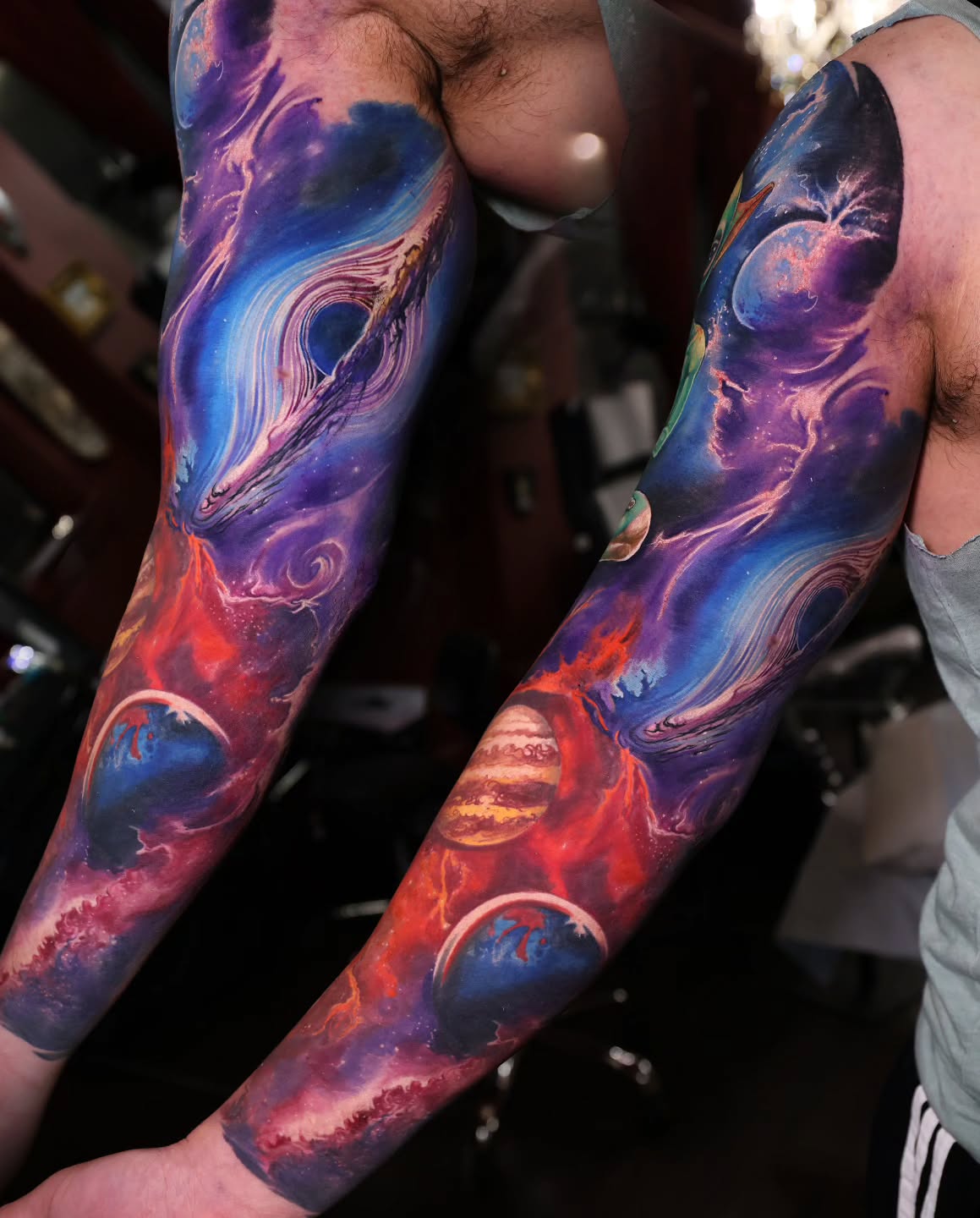 Black Hole Galaxy Sleeve Tattoo