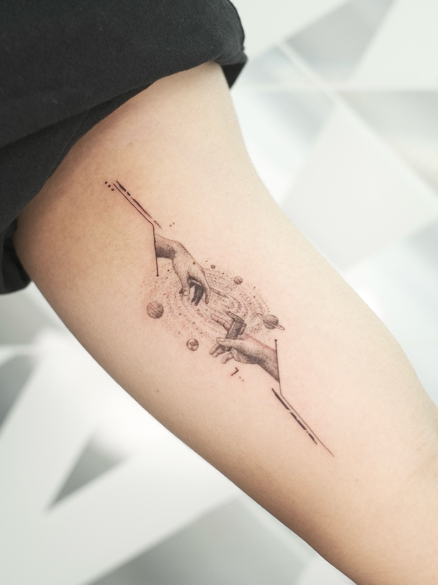 Creation Of Adam Galaxy Tattoo