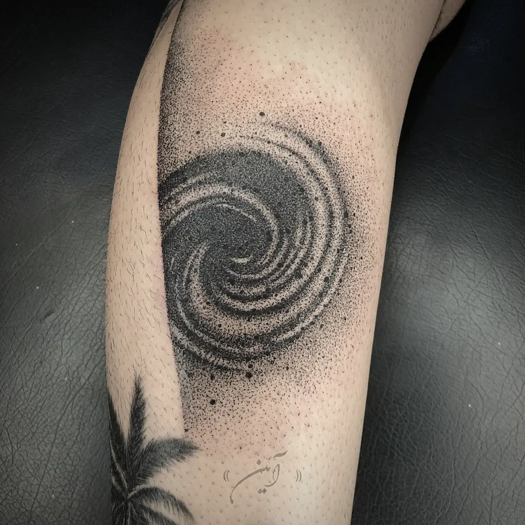 Dotwork Spiral Galaxy Tattoo