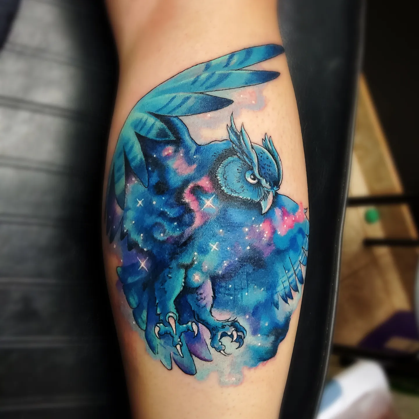 Galaxy Owl Tattoo