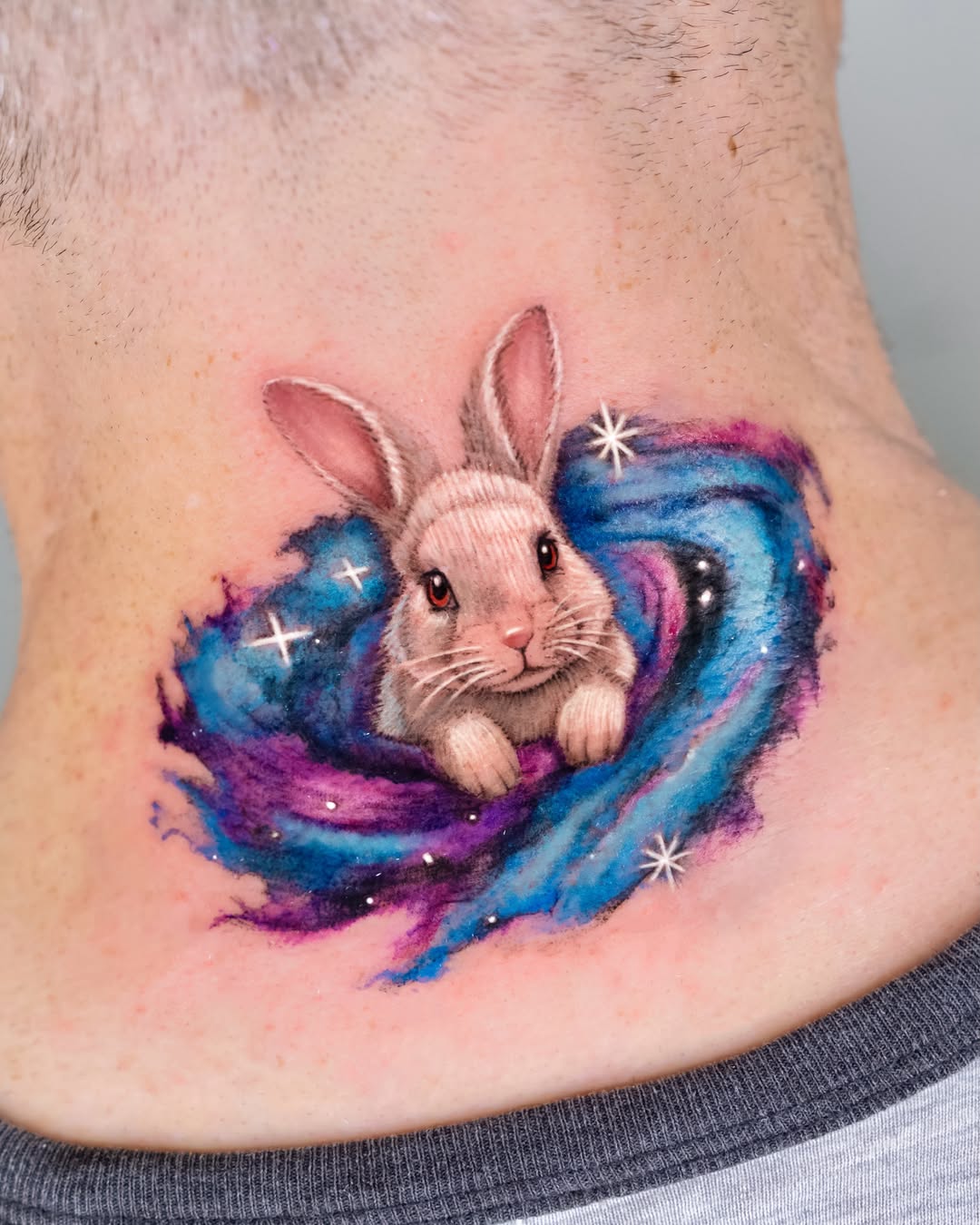 Rabbit In Galaxy Tattoo