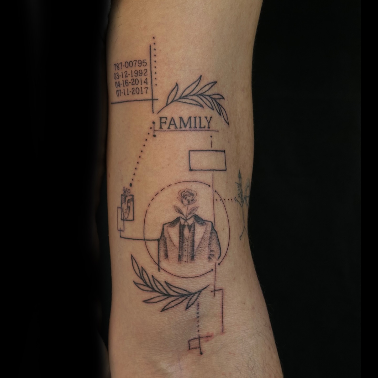 Geometric Family Tribute Tattoo family tattoos for men tattoo