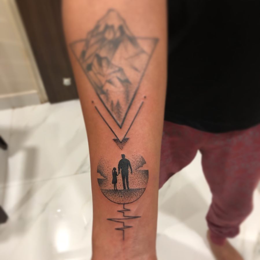 My Forever Hero Father and Daughter Tattoo father daughter tattoos ideas tattoo