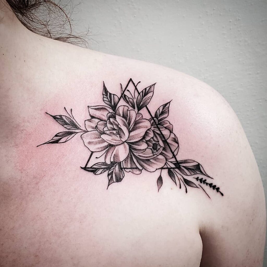 Autumn Maple Leaf Collarbone Tattoo