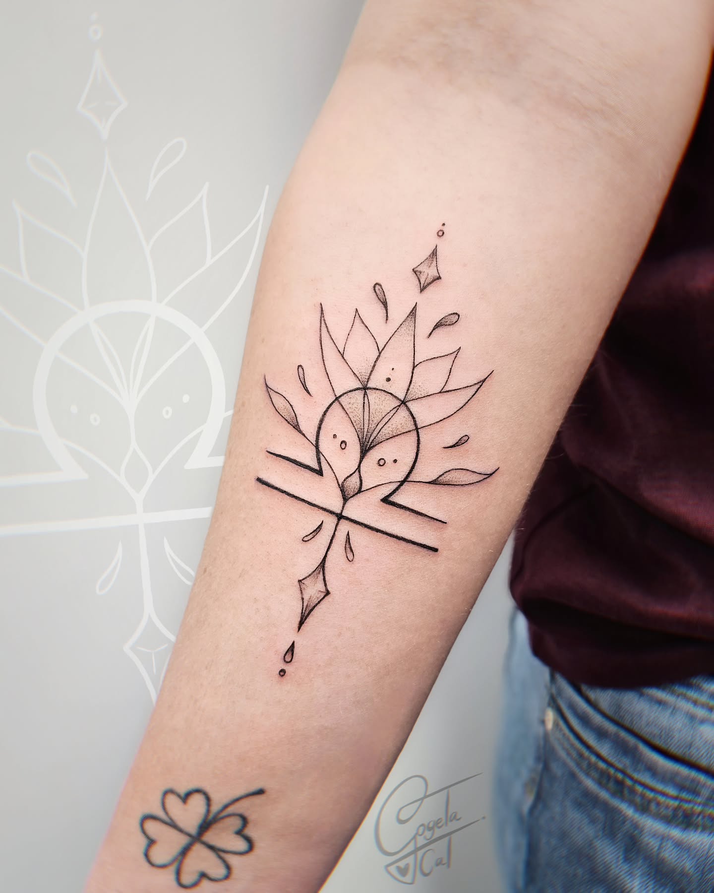 Geometric Lotus Flower Tattoo lotus flower tattoo ideas meaning tattoo