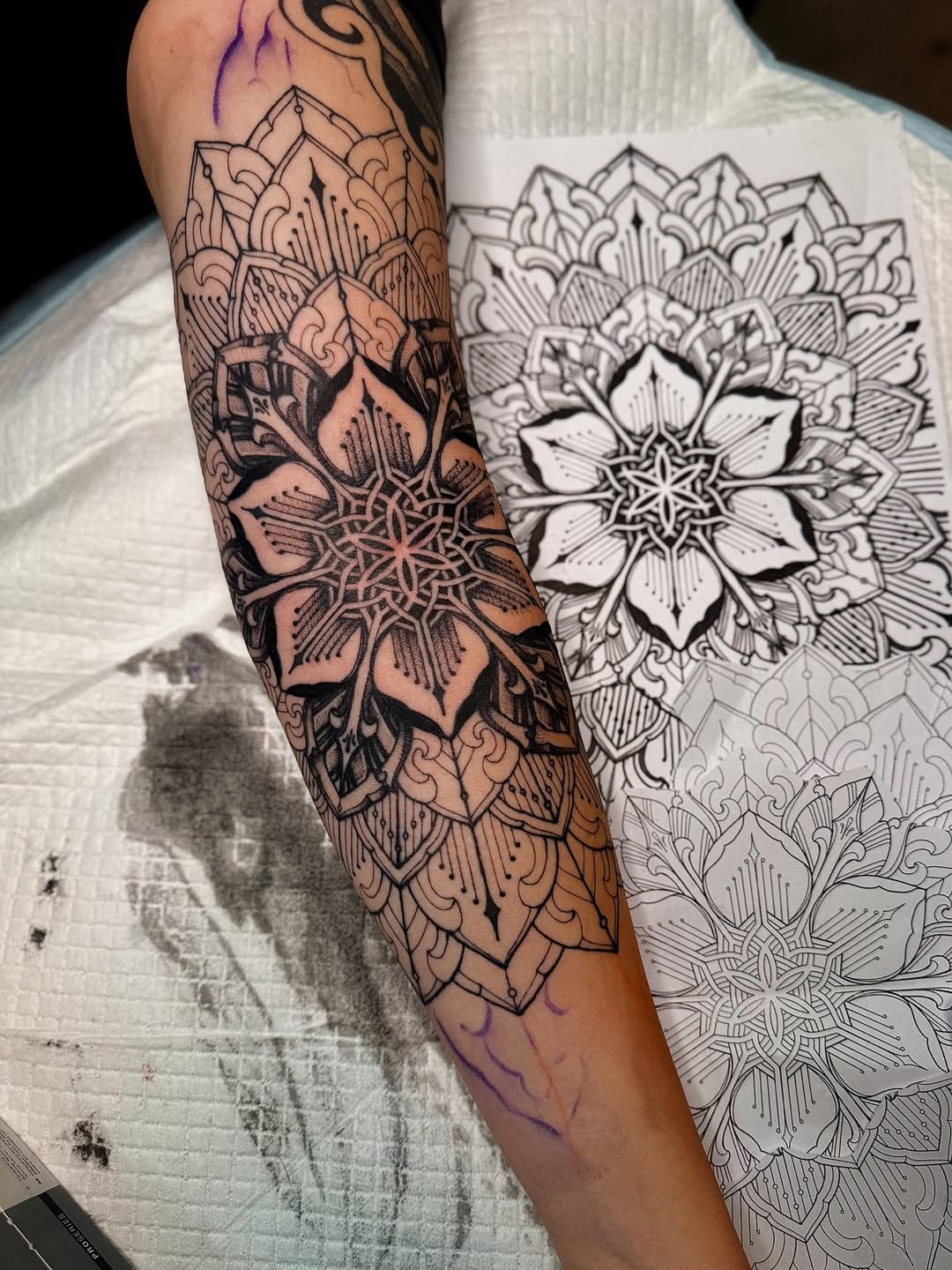 Geometric Lotus Mandala Tattoo mandala tattoo ideas tattoo