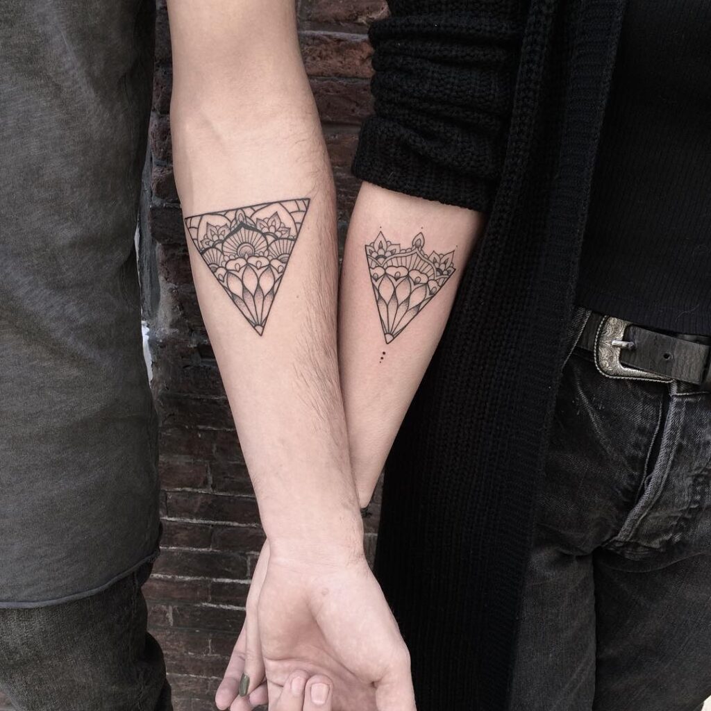 Geometric Mandala Sibling Tattoo brother sister tattoos tattoo