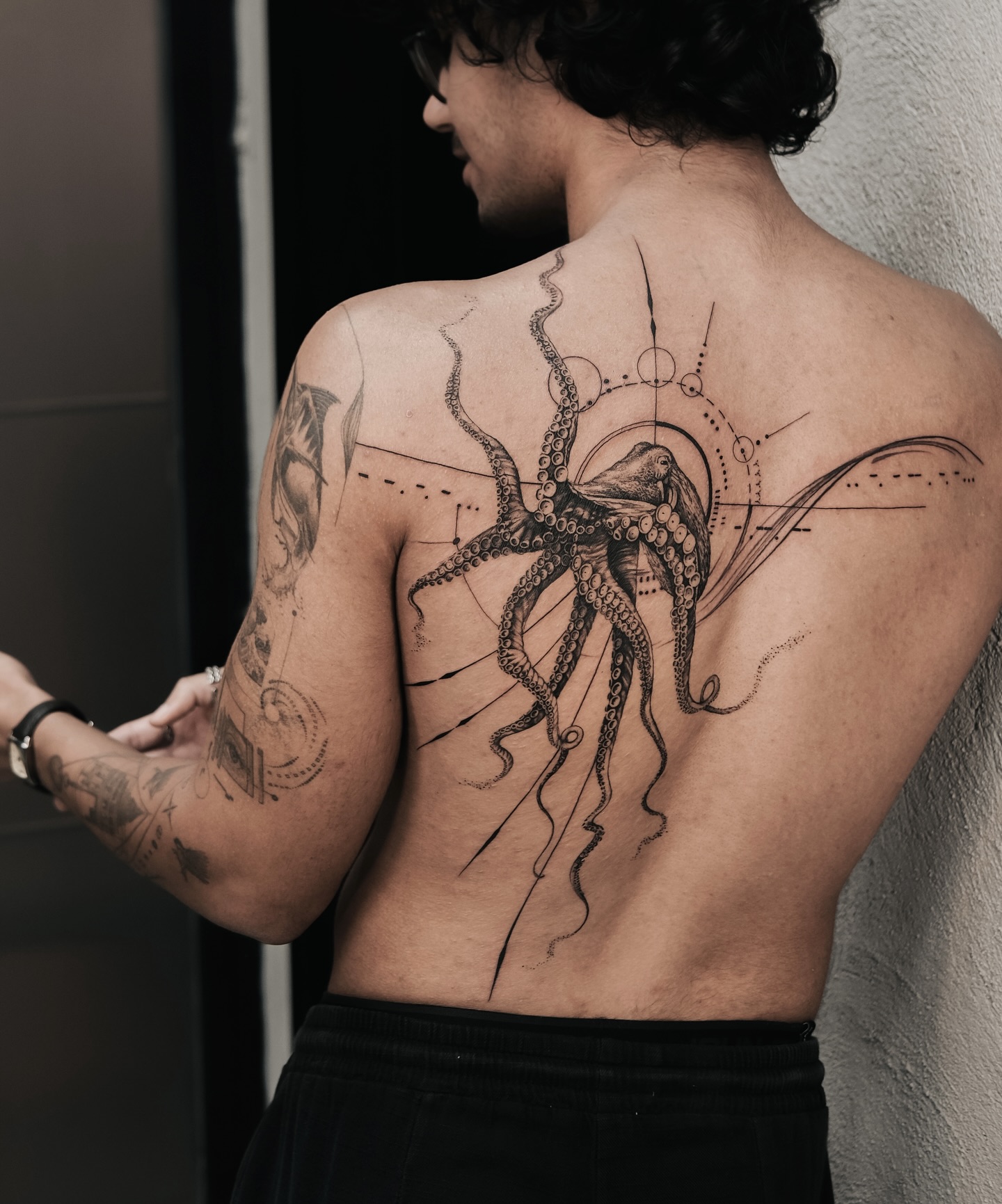 Realistic Black and Grey Octopus Tattoo octopus tattoos tattoo