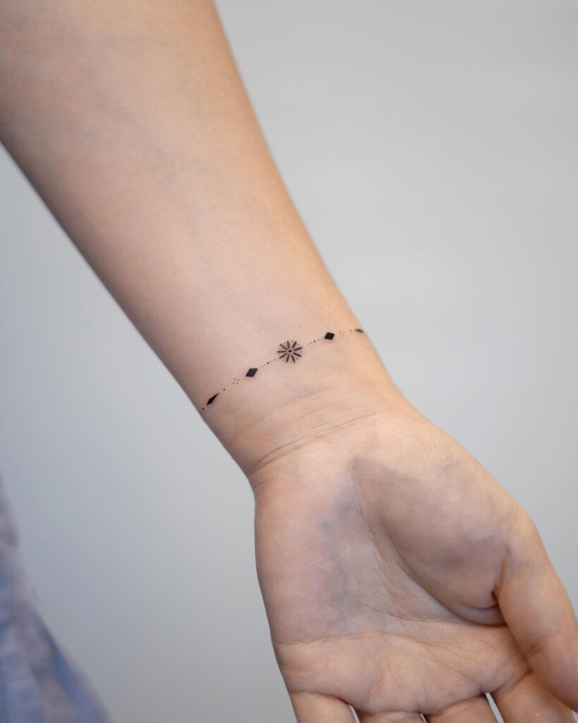 Botanical Bloom Bracelet Tattoo