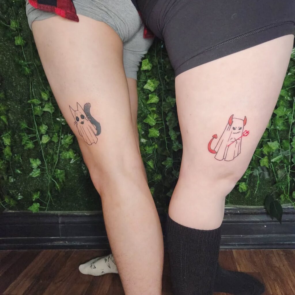 Funky Veggie Friends Matching Tattoos silly matching tattoos tattoo