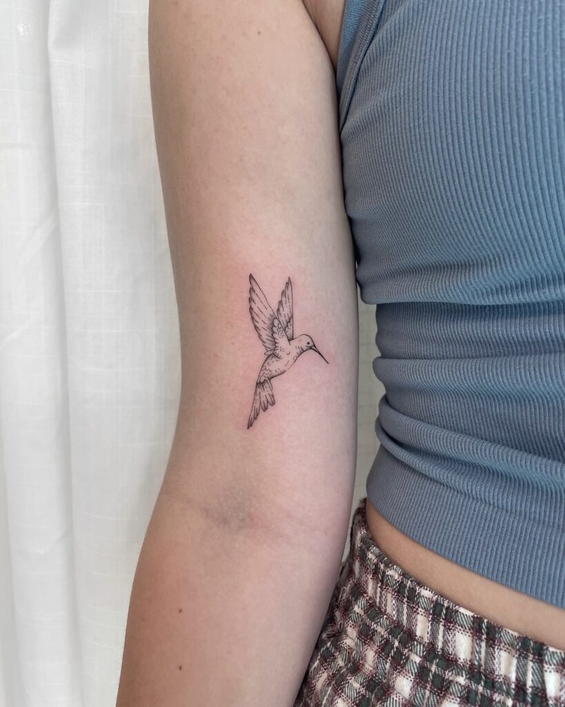 Graceful Hummingbird Tattoo