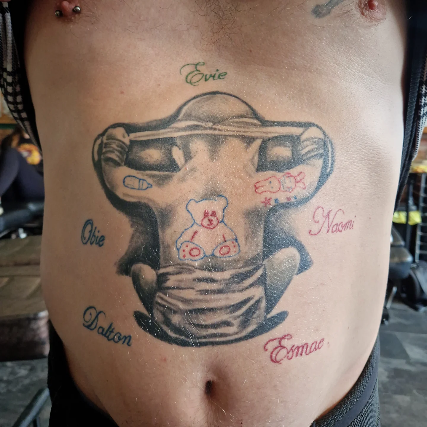 Butterflies and Grandchildren Names Tattoo grandchildren tattoos ideas tattoo