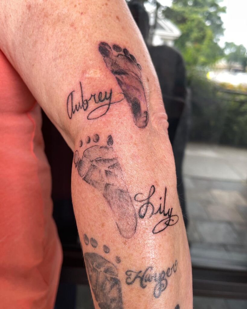 Grandchildren’s Footprints grandchildren tattoos for grandparents tattoo
