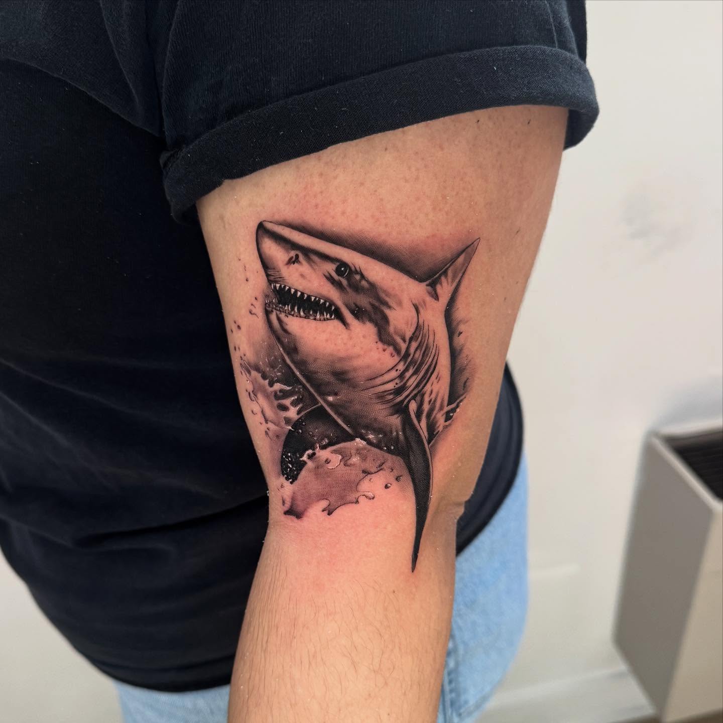 Disco Ball Shark Pendant Tattoo