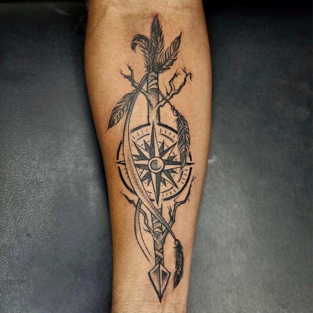 Guiding Compass & Arrow meaningful tattoos to check out tattoo