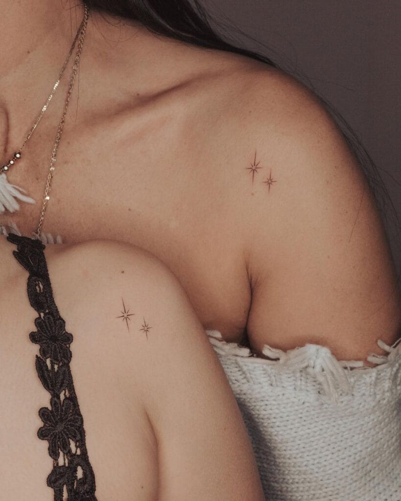 Guiding Stars mother and daughter tattoo ideas tattoo