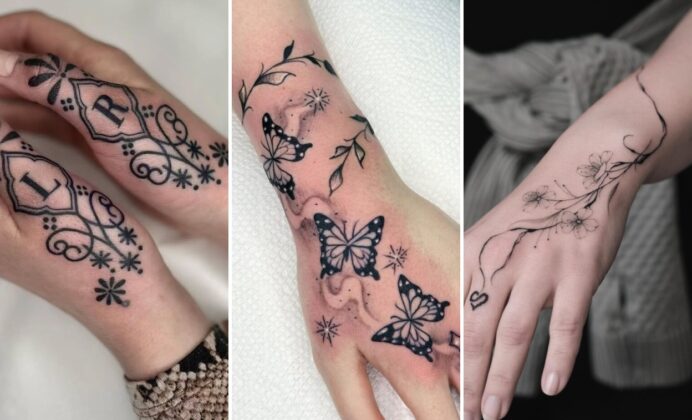 25+ Hand Tattoo Ideas for Women Showcasing Graceful Knuckle and Palm Ink