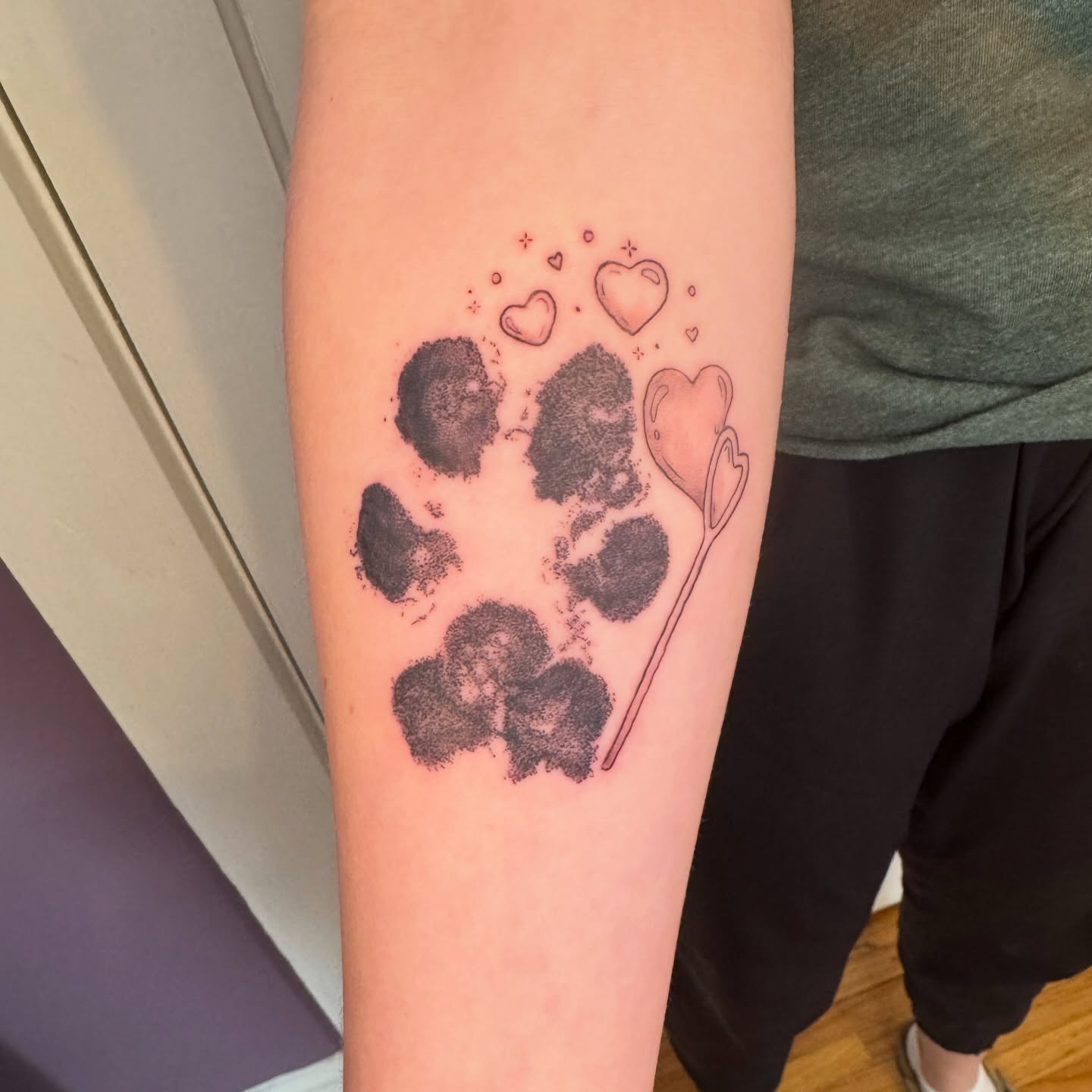 Pawprint Initial Tattoo pawprint tattoo ideas tattoo