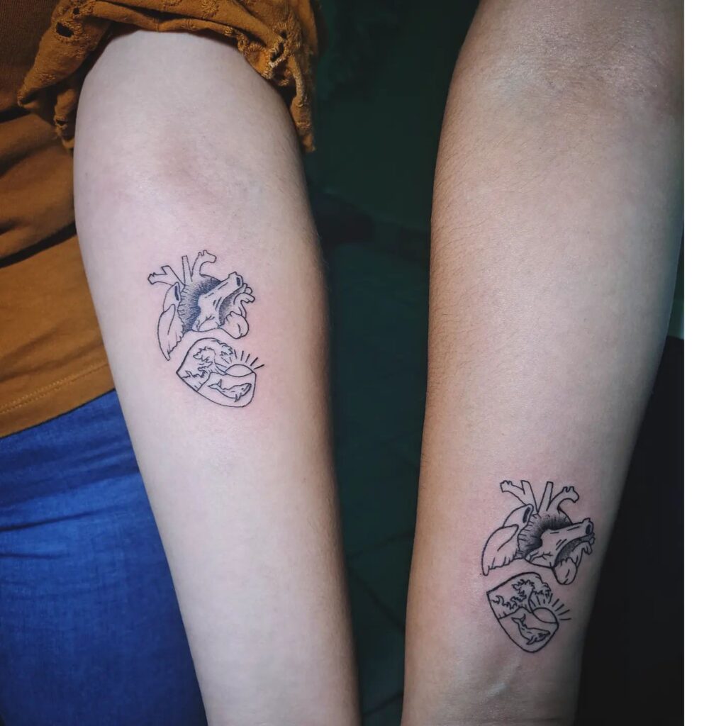 Heart & Horizon sisters tattoos tattoo