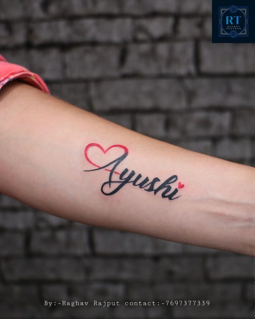 Heart & Name Tattoo