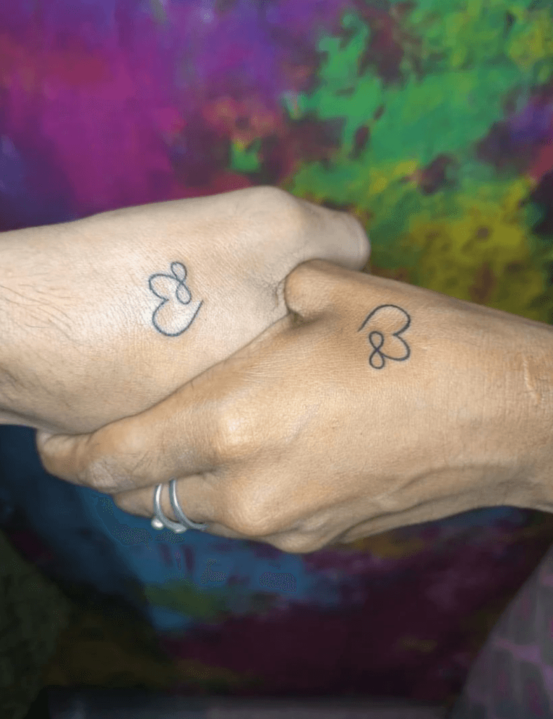 Heart Shape with an Infinity Symbol Tattoo