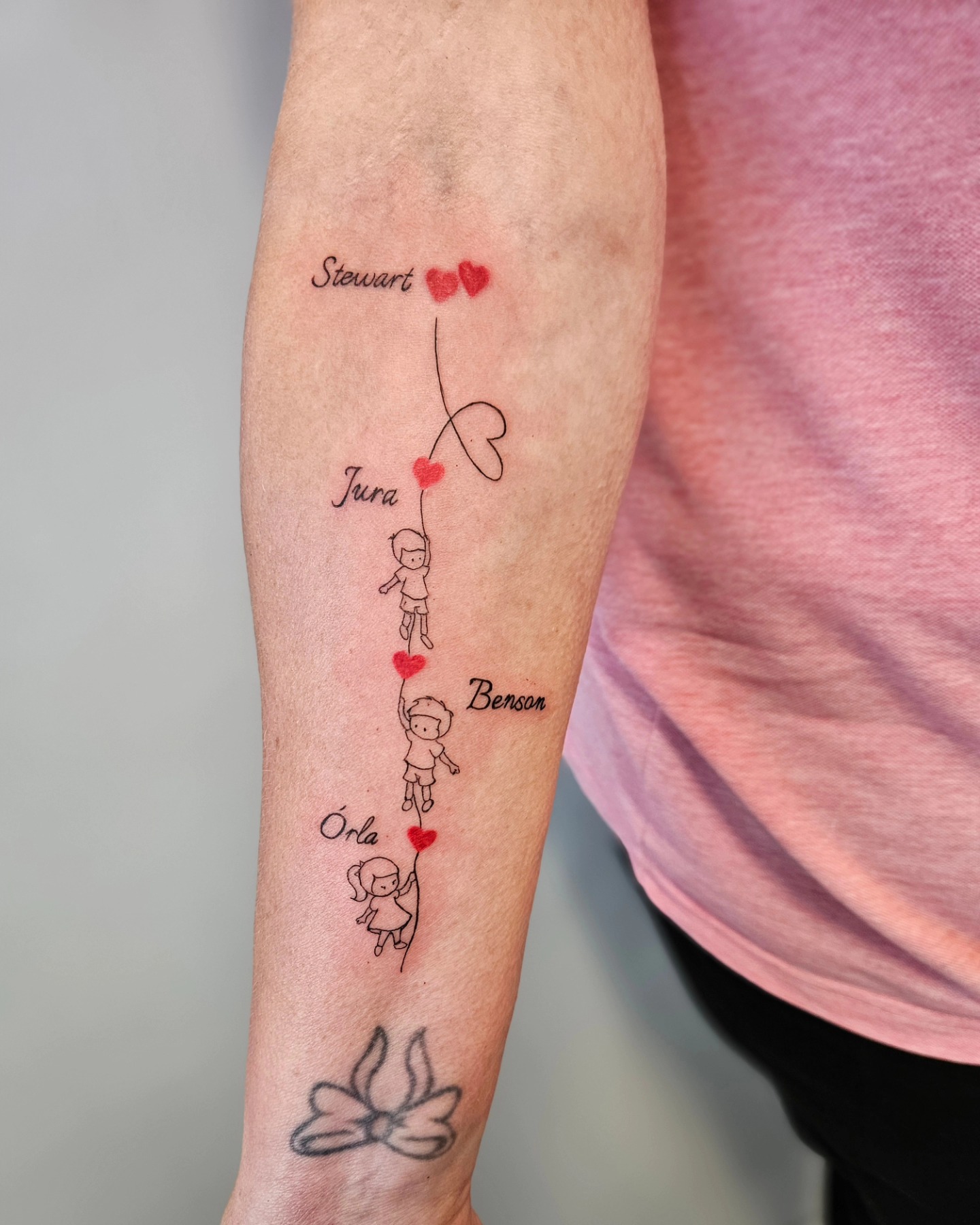 Roses With Grandchildren Names Tattoo grandchildren tattoos ideas tattoo