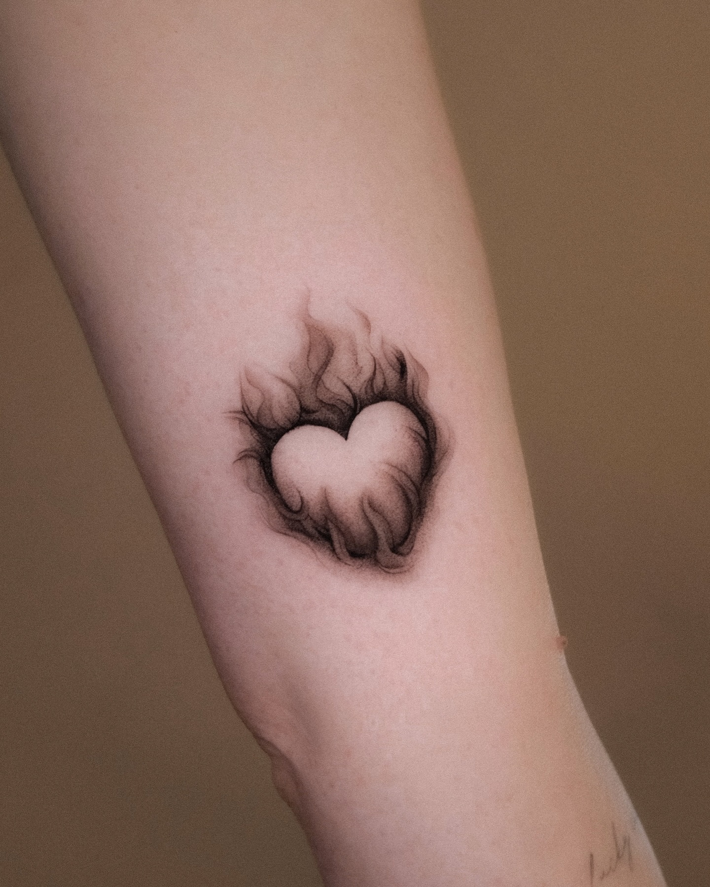 Flaming Heart Tattoo