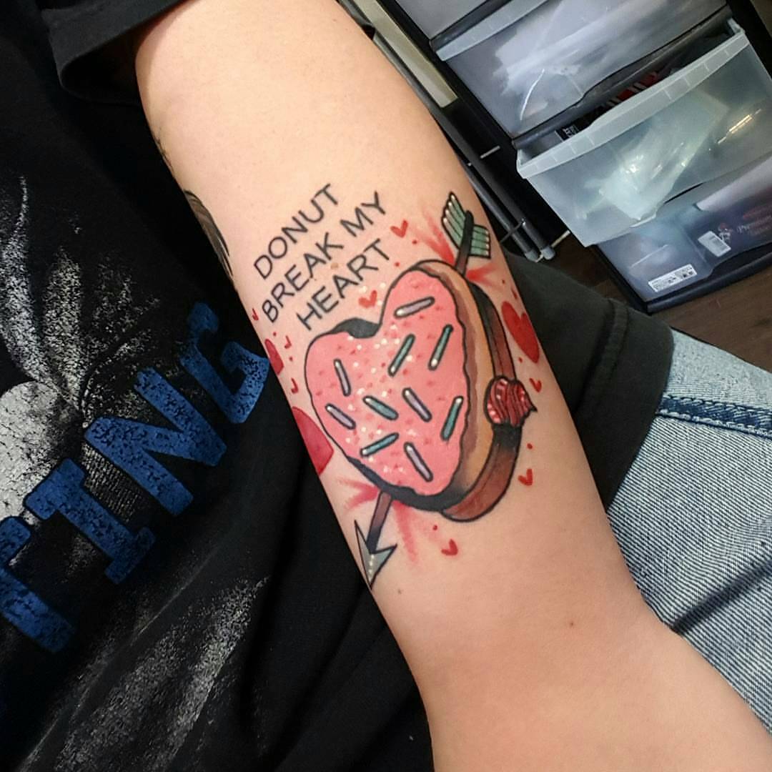Heart Cookie With Arrow Tattoo