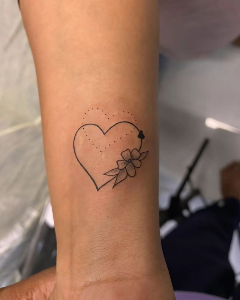 Minimalist Heart Outline small heart tattoo ideas tattoo