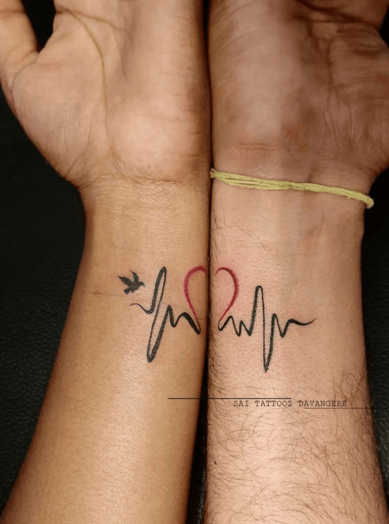 Heartbeat Line that Forms a Complete Heart
