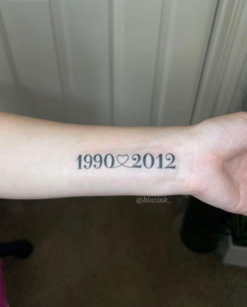 Intricate Infinity Date Tattoo date tattoos tattoo